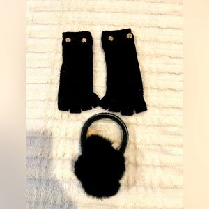 Michael Kors fingerless gloves and ear muffs